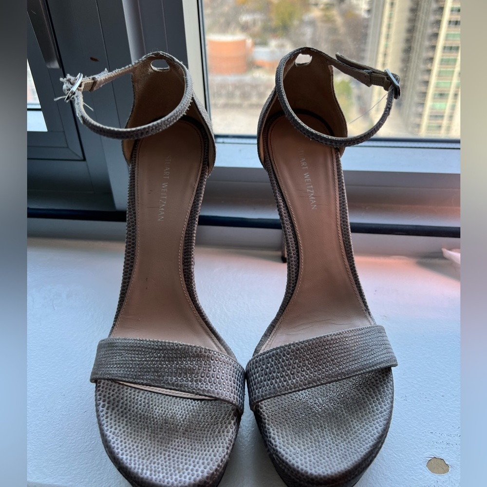 Stuart Weitzman Studded Platform Stilettos